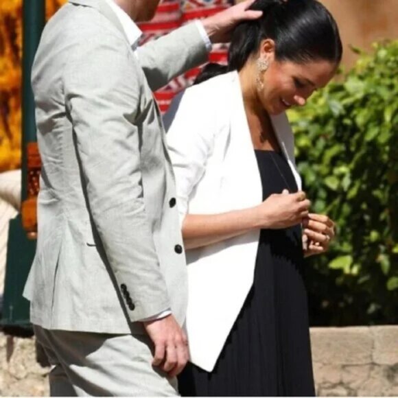 EUC! Aritzia BABATON Keith Blazer Open Front Power Jacket in White Size 2 - Picture 12 of 13